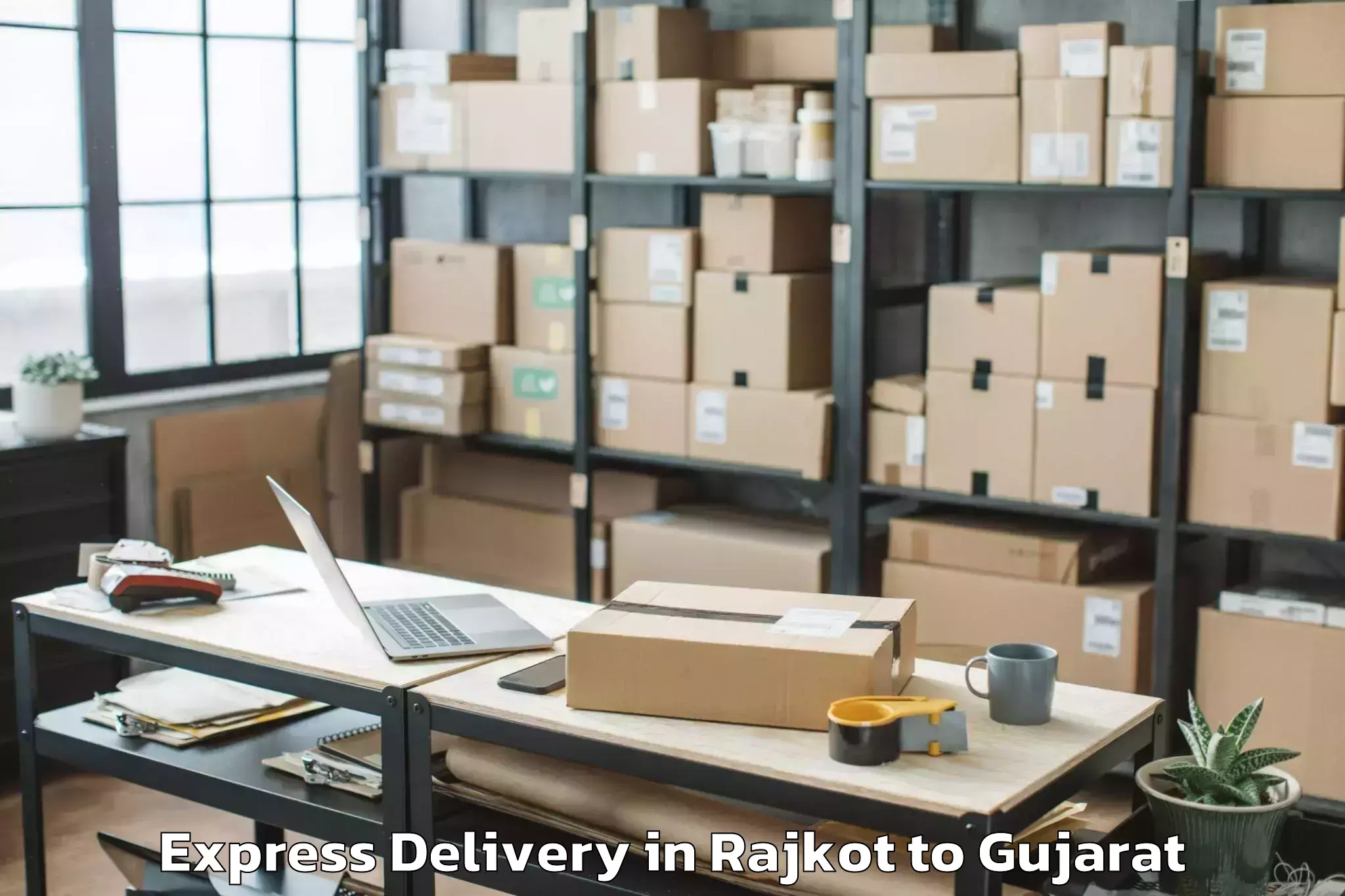 Professional Rajkot to Vav Express Delivery